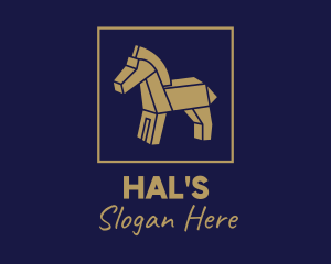 Brown - Brown Wooden Horse logo design