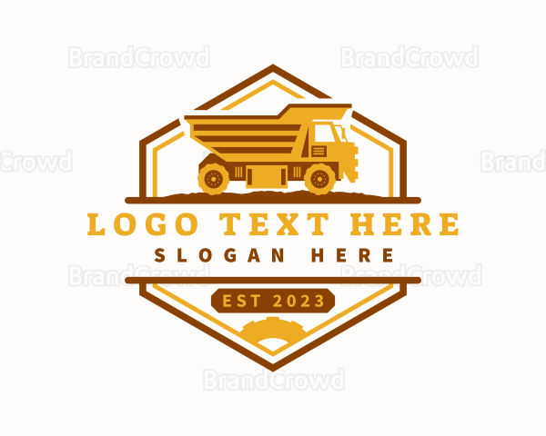 Haul Truck Construction Logo