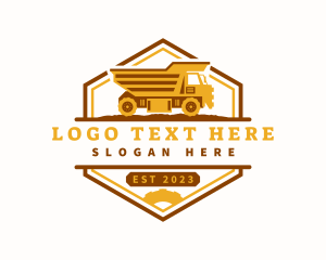 Badge - Haul Truck Construction logo design