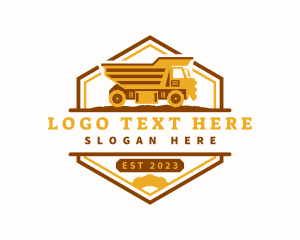 Construction - Haul Truck Construction logo design