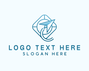 Navigation - Plane Flight Navigation logo design