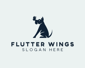 Butterfly - Canine Dog Butterfly logo design