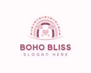 Boho Rainbow Postnatal logo design