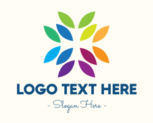 Color - Colorful Leaves Nature logo design