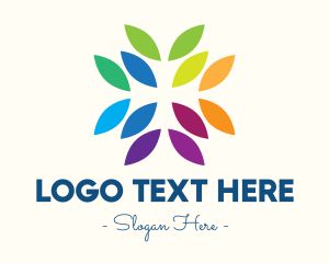 Simple - Colorful Leaves Nature logo design