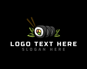 Leaf - Asian Sushi Roll Culinary logo design