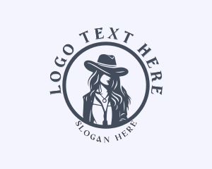 Rodeo Equestrian Cowgirl Logo