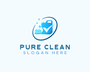 Detergent - Disinfection Cleaning Sanitation logo design