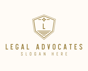 Luxurious Shield Law Firm logo design