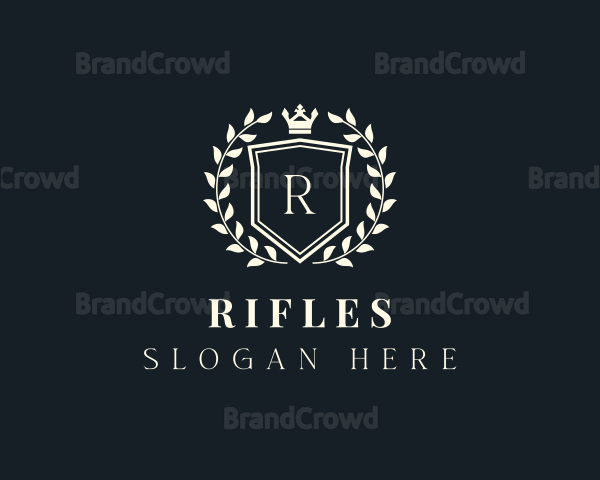 Shield Wreath Royalty Logo