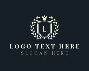 Lawyer - Shield Wreath Royalty logo design