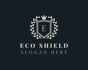 Shield Wreath Royalty logo design