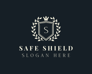 Shield Wreath Royalty logo design