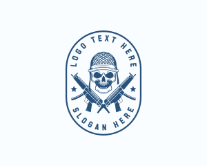 Task Force - Skull Gun Army logo design