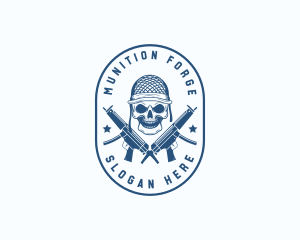 Skull Gun Army logo design