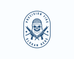 Skull Gun Army logo design