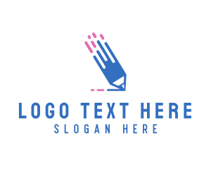 Blogging - Digital Pencil Online Writer logo design