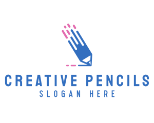 Digital Pencil Online Writer logo design