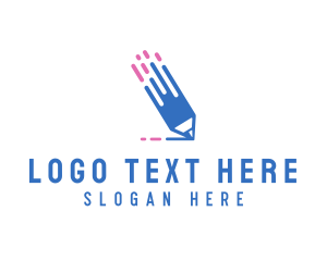Online Learning - Digital Pencil logo design