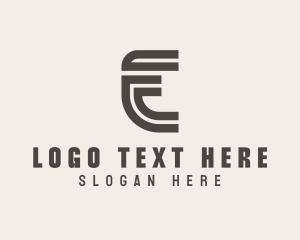 Insurance - Curved Business Letter E logo design
