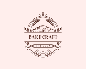 Croissant Bread Pastry logo design