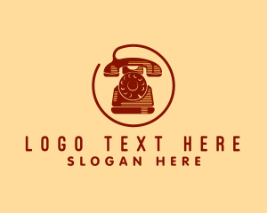 Conversation - Retro Old School Telephone logo design