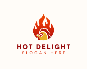 Hot Chicken Restaurant logo design