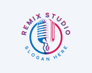 Microphone Media Studio logo design