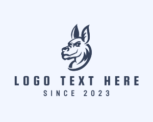 Character - Angry Cartoon Kangaroo logo design