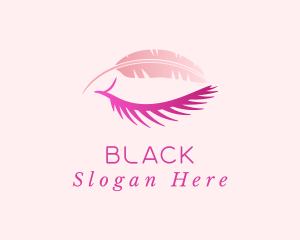 Pink Feather Eyebrow Logo