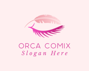 Pink Feather Eyebrow Logo