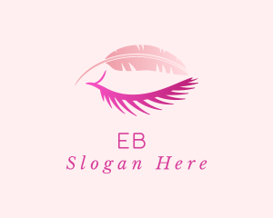 Pink Feather Eyebrow logo design