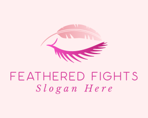 Pink Feather Eyebrow logo design