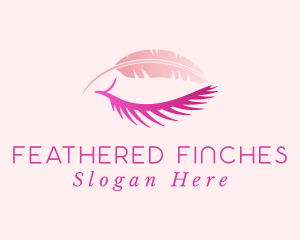 Pink Feather Eyebrow logo design