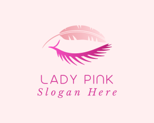 Pink Feather Eyebrow logo design