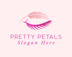 Pink Feather Eyebrow logo design