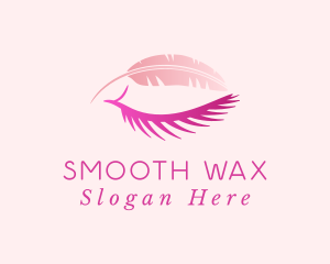 Pink Feather Eyebrow logo design