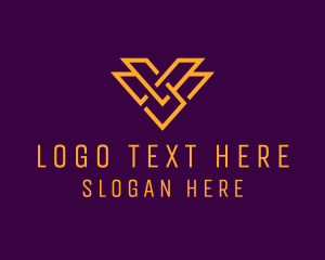 Lettering - Modern Luxury Letter V logo design