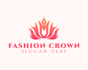 Lotus Flower Crown logo design