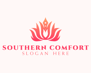 Lotus Flower Crown logo design