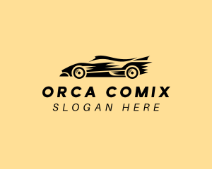 Drag Racing - Sports Car Vehicle logo design