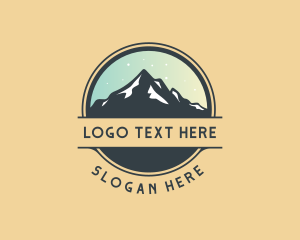 Trekking - Mountain Valley Summit logo design