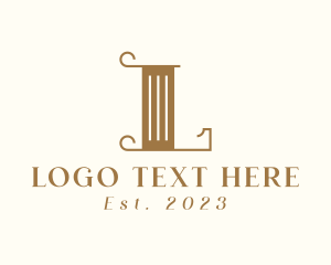Bronze - Pillar Property Letter L Business logo design