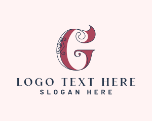 Beauty Salon - Elegant Retro Tailoring Letter G logo design