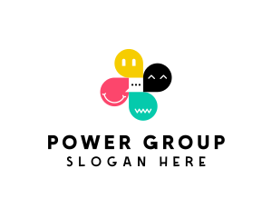 Chat Group Community logo design