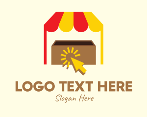 Box - E-commerce Cart Click Stall logo design