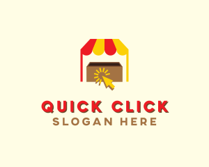 Click - E-commerce Cart Click Stall logo design