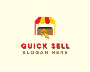 E-commerce Cart Click Stall logo design