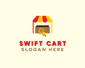 E-commerce Cart Click Stall logo design