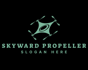 Modern Propeller Drone logo design